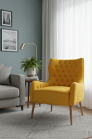 Yellow Velvet Tufted Accent Chair | OROA Modern Everly | Oroatrade.com