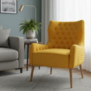 Yellow Velvet Tufted Accent Chair | OROA Modern Everly | Oroatrade.com