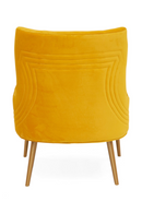 Yellow Velvet Tufted Accent Chair | OROA Modern Everly | Oroatrade.com