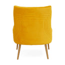 Yellow Velvet Tufted Accent Chair | OROA Modern Everly | Oroatrade.com