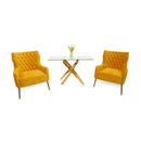 Yellow Velvet Tufted Accent Chair | OROA Modern Everly | Oroatrade.com
