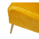 Yellow Velvet Tufted Accent Chair | OROA Modern Everly | Oroatrade.com