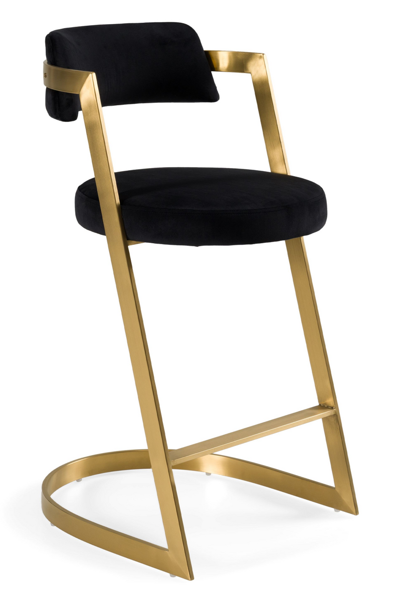 Gold Framed Cantilevered Counter Stool | OROA Modern Shandra | Oroatrade.com