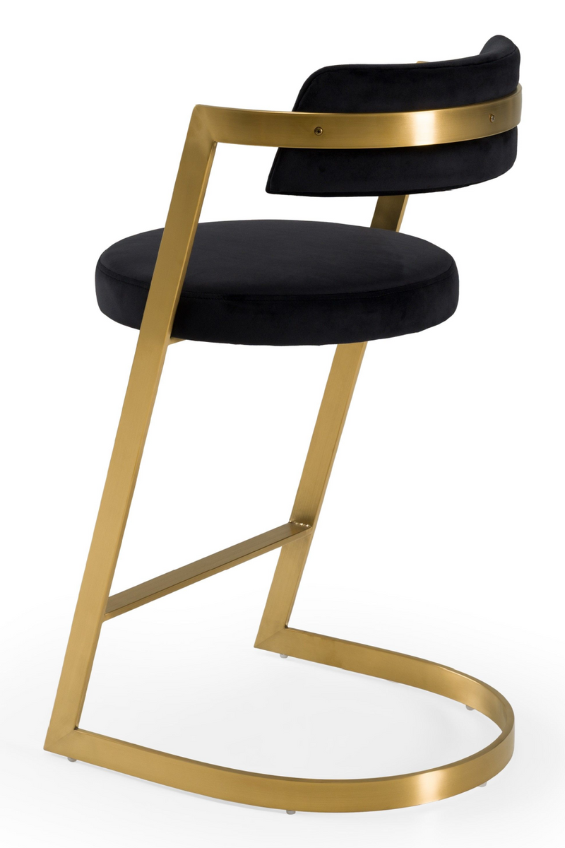 Gold Framed Cantilevered Counter Stool | OROA Modern Shandra | Oroatrade.com