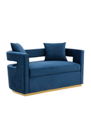 Blue Velvet Loveseat | OROA Modern Wells | Oroatrade.com