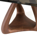 Gray Glass Oval Dining Table | OROA Modern Christine