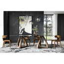 Gray Glass Oval Dining Table | OROA Modern Christine