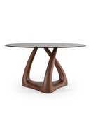Gray Glass Round Dining Table | OROA Modern Christine | Oroatrade.com