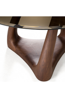 Gray Glass Round Dining Table | OROA Modern Christine