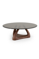 Round Gray Glass Coffee Table | OROA Modern Christine | Oroatrade.com