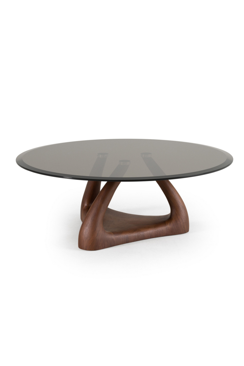 Round Gray Glass Coffee Table | OROA Modern Christine | Oroatrade.com