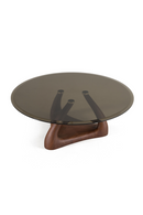 Round Gray Glass Coffee Table | OROA Modern Christine | Oroatrade.com