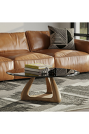 Round Gray Glass Coffee Table | OROA Modern Christine | Oroatrade.com