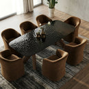 Hospitality furniture - Gray Glass Dining Table - www.oroatrade.com