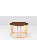 Gold Glass Round End Table | OROA Modern Alondra | Oroatrade.com