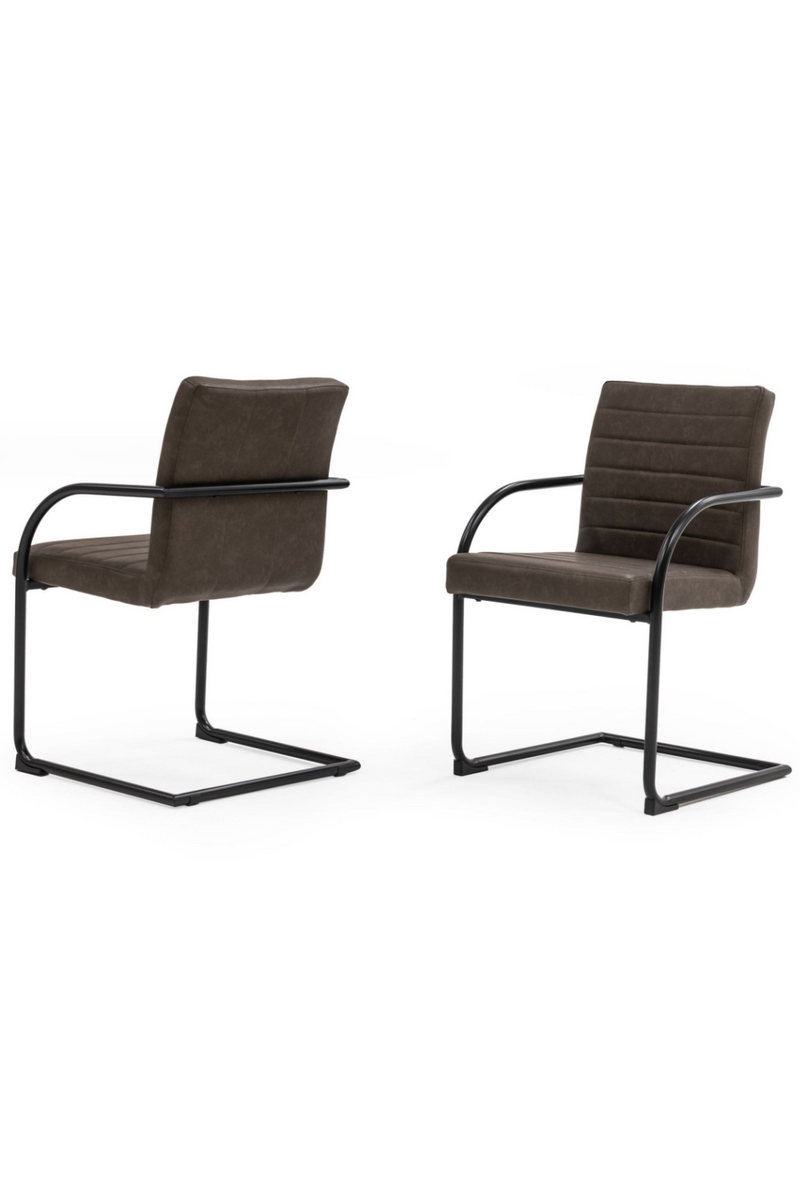 Vegan Leather Cantilevered Dining Chair | OROA Modern Ivey | Oroatrade.com