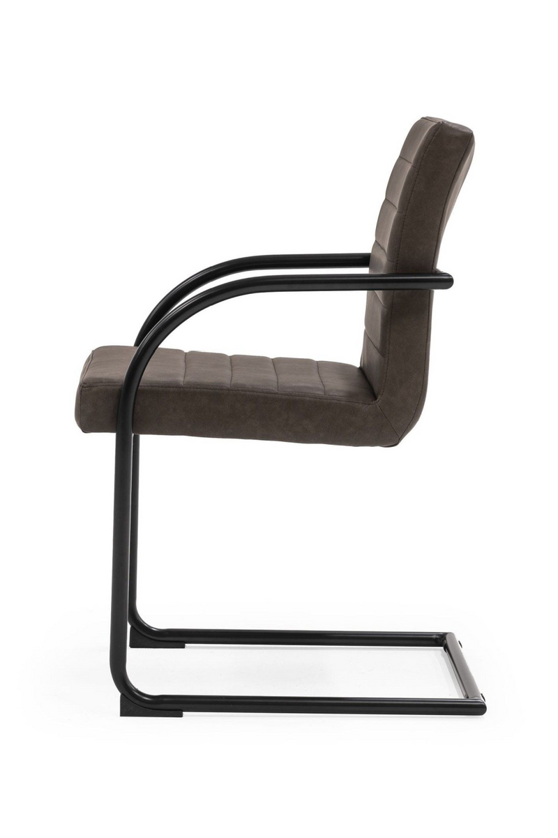 Vegan Leather Cantilevered Dining Chair | OROA Modern Ivey | Oroatrade.com