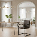 Vegan Leather Cantilevered Dining Chair | OROA Modern Ivey