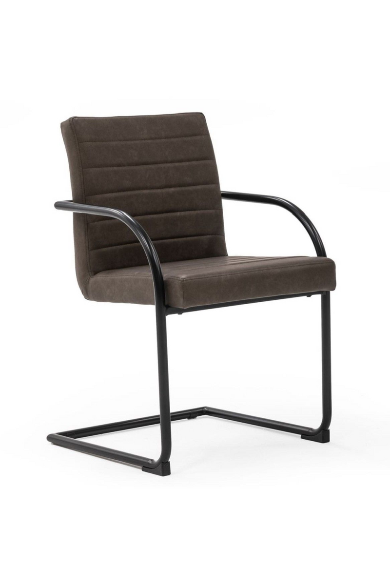 Vegan Leather Cantilevered Dining Chair | OROA Modern Ivey | Oroatrade.com