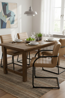 Vegan Leather Cantilevered Dining Chair | OROA Modern Ivey | Oroatrade.com