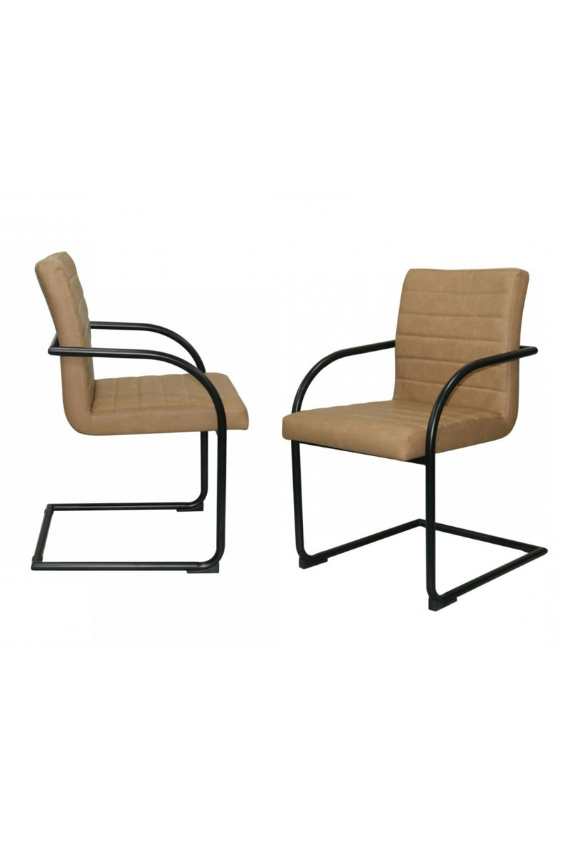 Vegan Leather Cantilevered Dining Chair | OROA Modern Ivey | Oroatrade.com