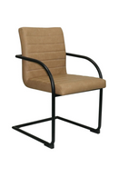Vegan Leather Cantilevered Dining Chair | OROA Modern Ivey | Oroatrade.com