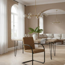 Vegan Leather Cantilevered Dining Chair | OROA Modern Ivey