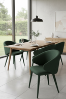 Green Linen Dining Chairs (2) | OROA Modern Keller | Oroatrade.com