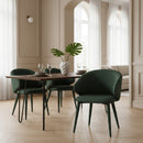 Green Linen Dining Chairs (2) | OROA Modern Keller