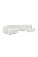 White Sectional Sofa with Left Chaise | OROA Modern Lulu | Oroatrade.com