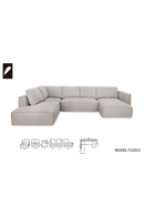 Gray Modular Chaise Sofa | OROA Modern Lulu | Oroatrade.com