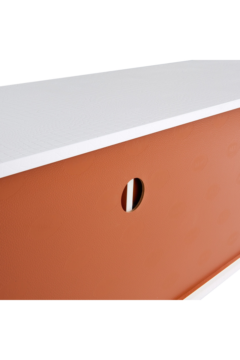 White Crocodile-Textured Sideboard | OROA Modern Skyline | Oroatrade.com