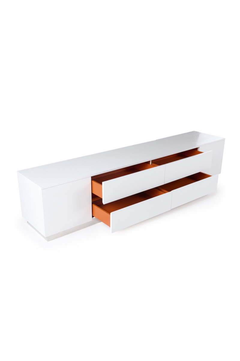 White Crocodile-Textured Sideboard | OROA Modern Skyline | Oroatrade.com