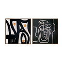 Abstract Line Painting Set (2) | OROA Modern Burste