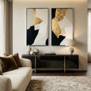 Gold Leaf Abstract Painting Set (2) | OROA Modern Shapes