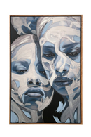 Two Female Portrait Painting 47" x 71" | OROA Modern Sorella | Oroatrade.com