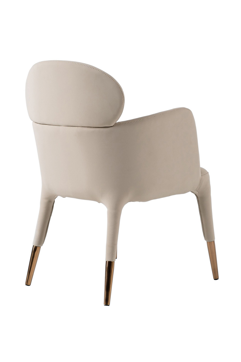 Beige Vegan Leather Dining Chair | OROA Modern Shannon | Oroatrade.com