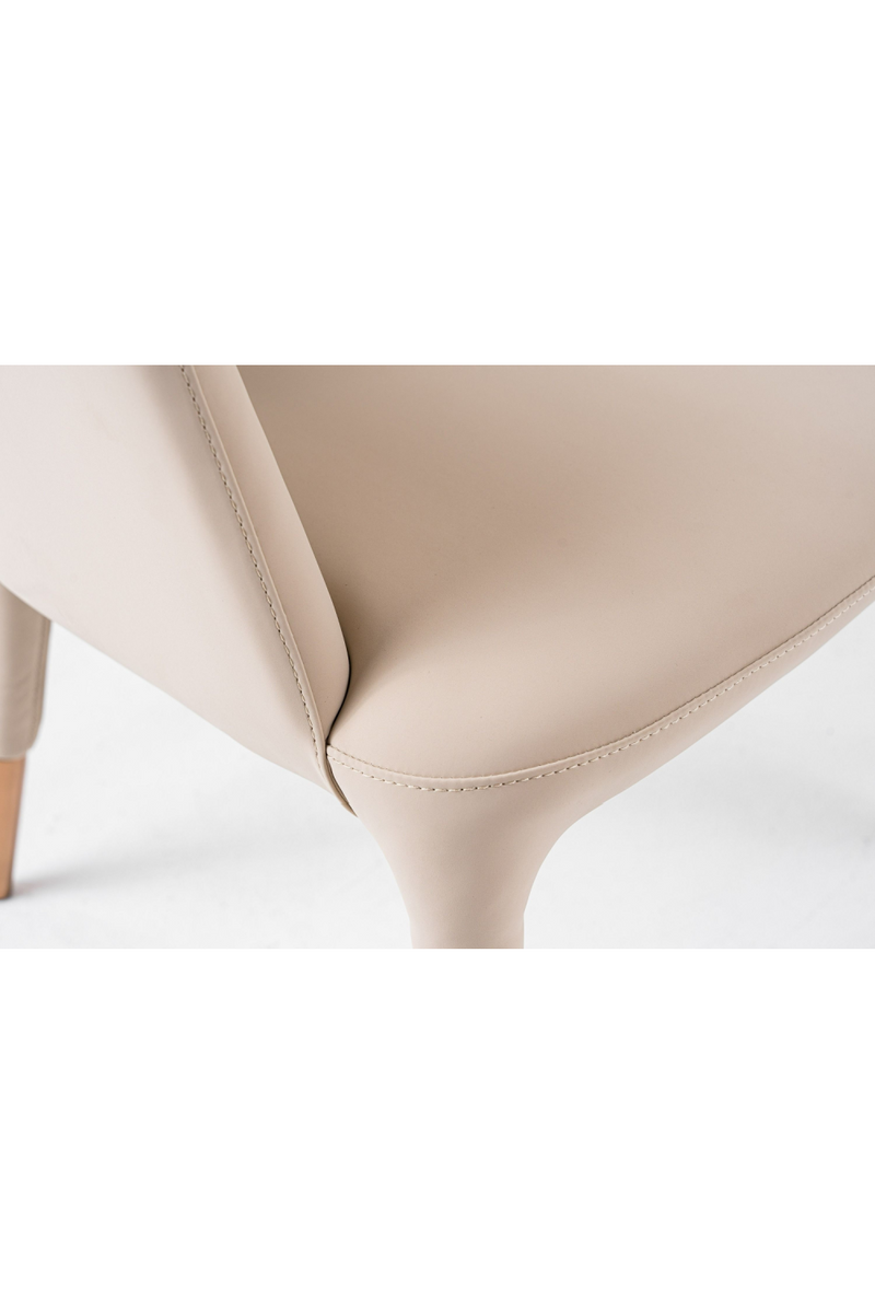 Beige Vegan Leather Dining Chair | OROA Modern Shannon | Oroatrade.com