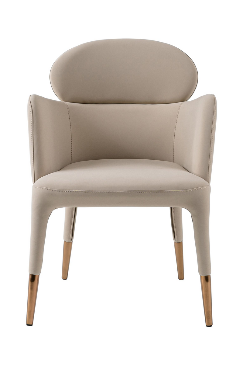 Beige Vegan Leather Dining Chair | OROA Modern Shannon | Oroatrade.com