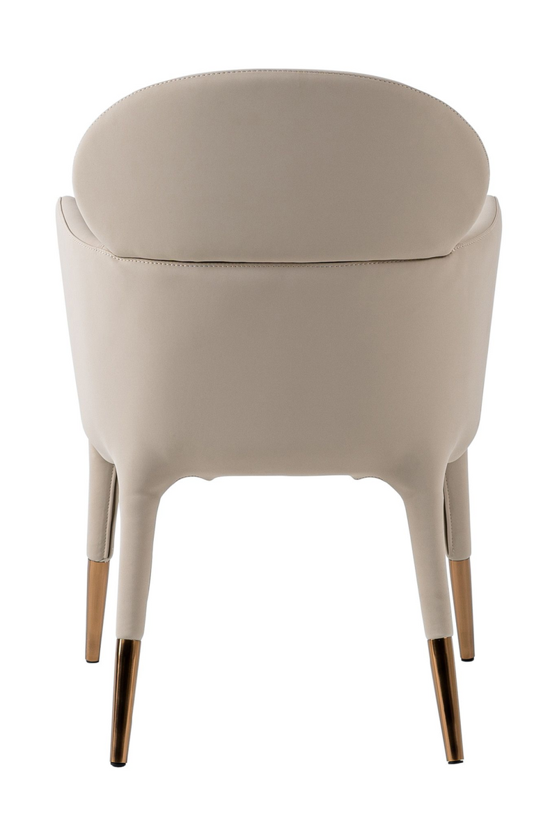 Beige Vegan Leather Dining Chair | OROA Modern Shannon | Oroatrade.com