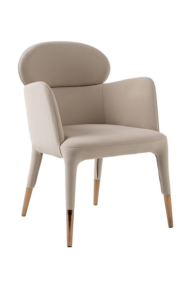 Beige Vegan Leather Dining Chair | OROA Modern Shannon | Oroatrade.com
