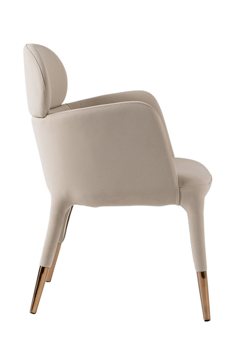Beige Vegan Leather Dining Chair | OROA Modern Shannon