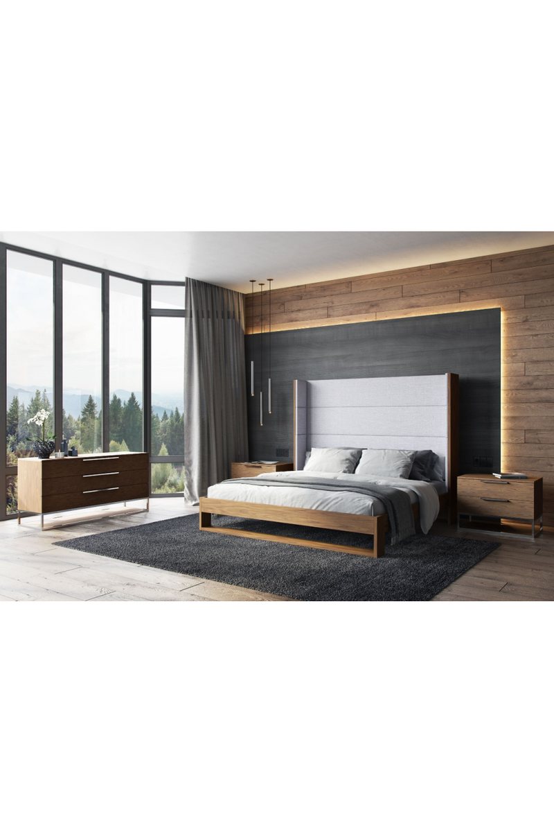 Gray Cotton Twill Bed | OROA Modern Helenora | Oroatrade.com