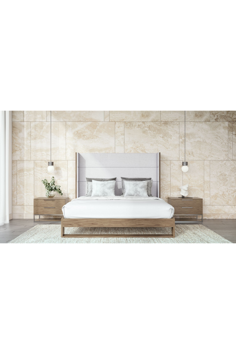 Gray Cotton Twill Bed | OROA Modern Helenora | Oroatrade.com