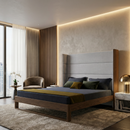 Gray Cotton Twill Bed | OROA Modern Helenora