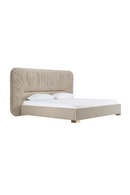 Beige Velvet Bed | OROA Modern Florence | Oroatrade.com