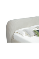 White Fluted Fabric Bed | OROA Modern Hortman | Oroatrade.com
