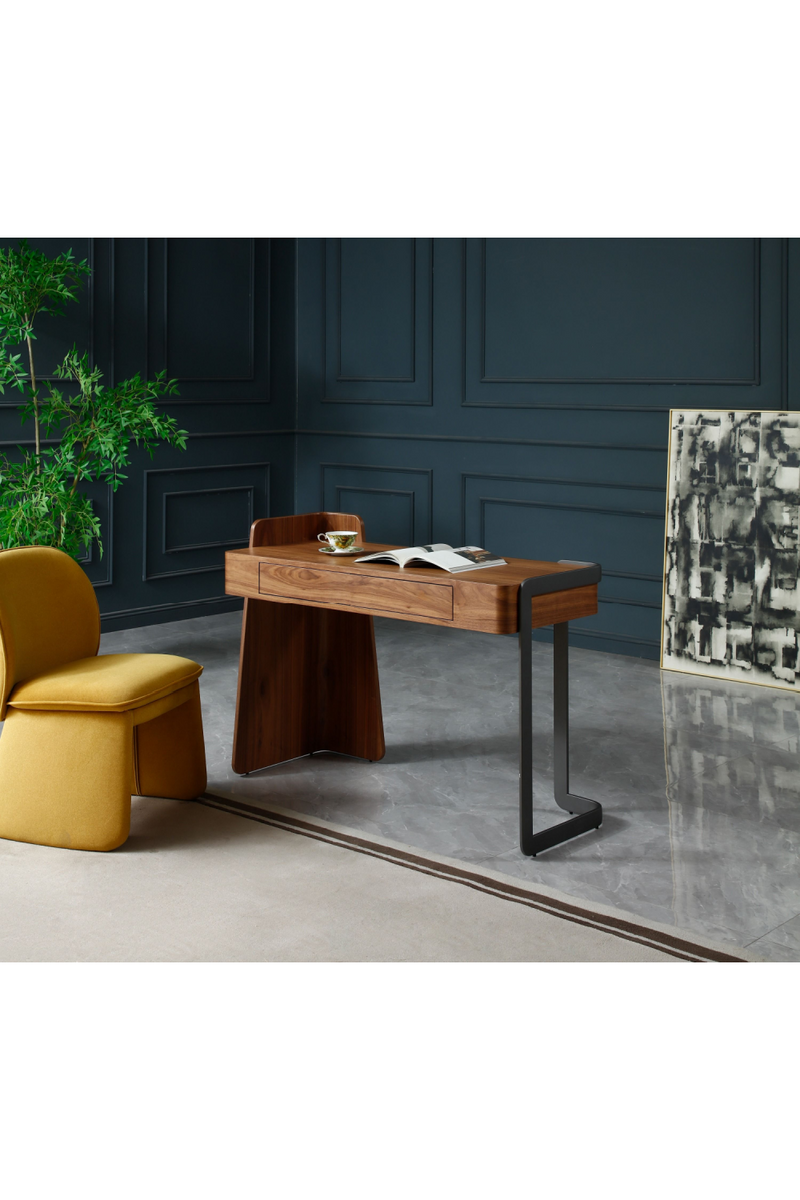 Walnut 2-Drawer Writing Desk | OROA Modern Langford | Oroatrade.com