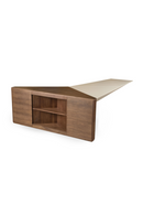 Beige Leather Desk | OROA Modern Kerouac | Oroatrade.com