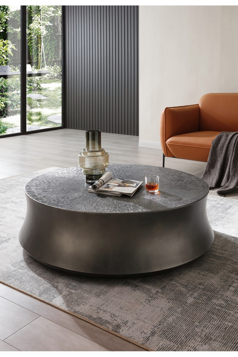Antique Gray Round Coffee Table | OROA Modern Airdrie | Oroatrade.com
